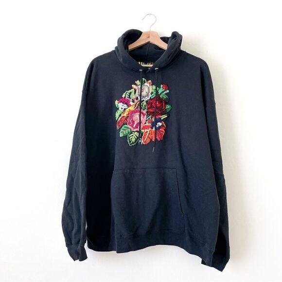 LIBERTINE RARE Sequin Embroidered Roses Hoodie - Picture 3 of 10